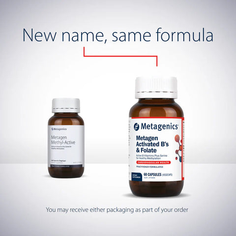 Metagenics Metagen Activated B's & Folate (previously Metagen Methyl-Active) (60 Caps)