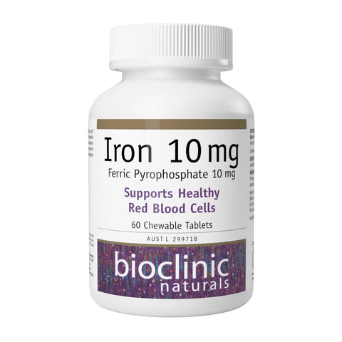 Bioclinic Naturals Chewable Iron 10 mg (60 Tabs)