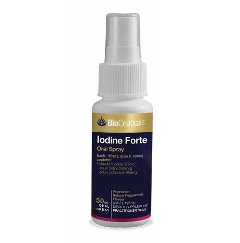 BioCeuticals Iodine Forte Oral Spray (50mL Peppermint)