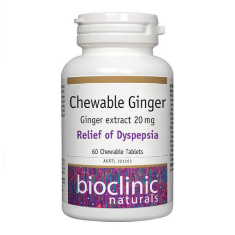 Bioclinic Naturals Chewable Ginger (60 Tabs)