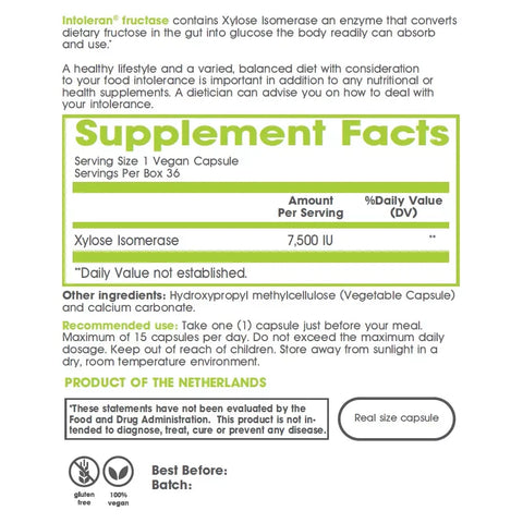 Intoleran fructase (36 capsules)