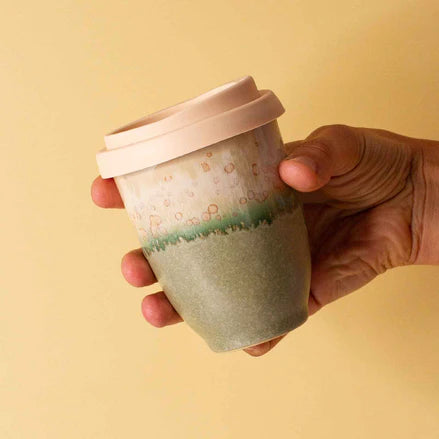Pottery for the Planet Ceramic Travel Mug with Silicon Lid