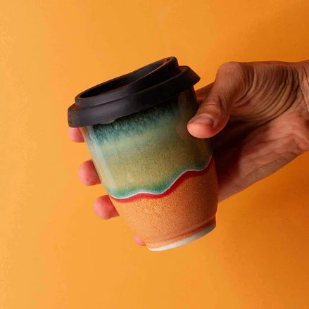 Pottery for the Planet Ceramic Travel Mug with Silicon Lid