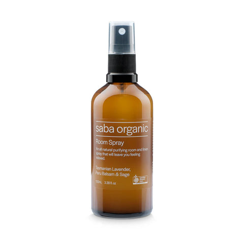 Saba Organic Room Spray - Tasmanian Lavender, Peru Balsam & Sage