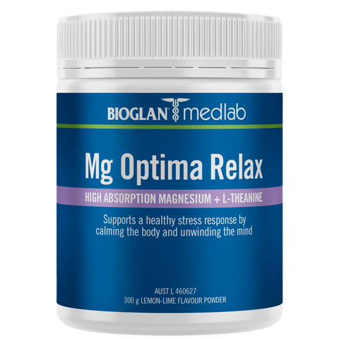 Medlab Mg Optima Relax Powder (300g Lemon-Lime)