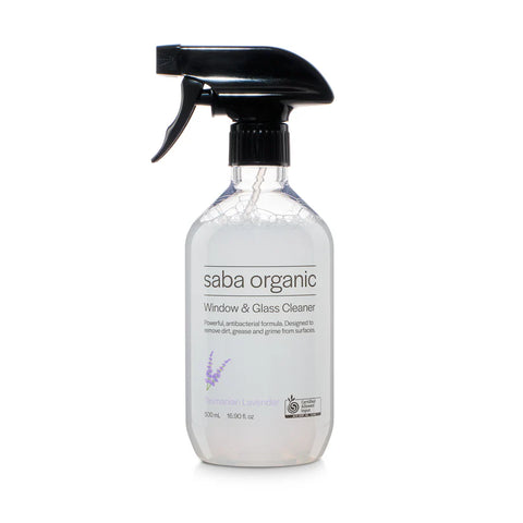 Saba Organic Window & Glass Cleaner - Tasmanian Lavender