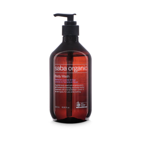 Saba Organic Body Wash - Tasmanian Lavender & Sage