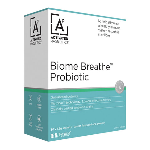 Activated Probiotics Biome Breathe Probiotic (30 Vanilla Sachets)