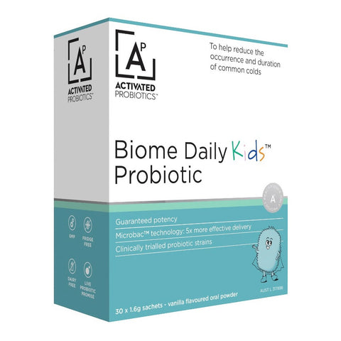 Activated Probiotics Biome Daily Kids Probiotic (30 Vanilla Sachets)