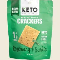 Keto Naturals Almond Flour Crackers Rosemary & Garlic 64g