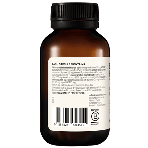 BioHack Wanderlust Cellular Longevity Complex (60 Caps)