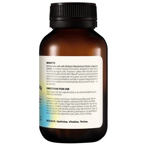 BioHack Wanderlust Cellular Longevity Complex (60 Caps)
