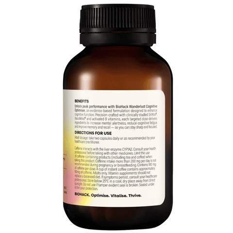BioHack Wanderlust Cognitive Optimiser (60 Caps)