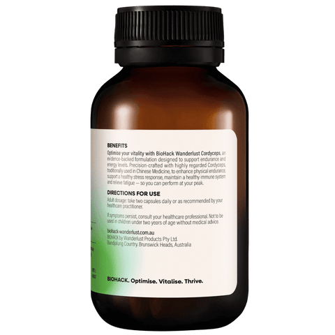 BioHack Wanderlust Cordyceps (60 Caps)