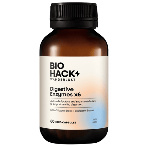 BioHack Wanderlust Digestive Enzymes x6 (60 Caps)