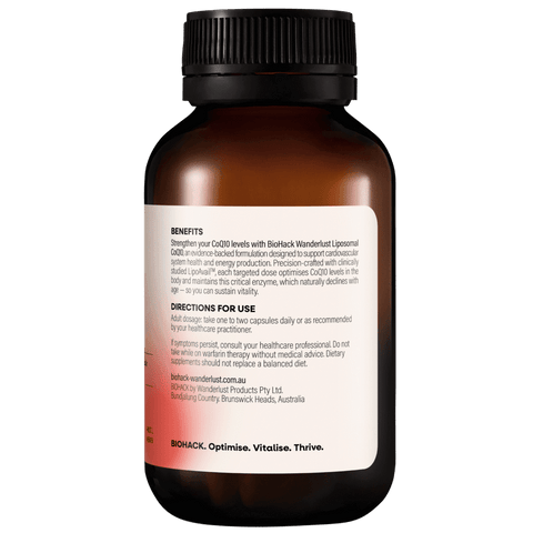 BioHack Wanderlust Liposomal CoQ10 (60 Caps)