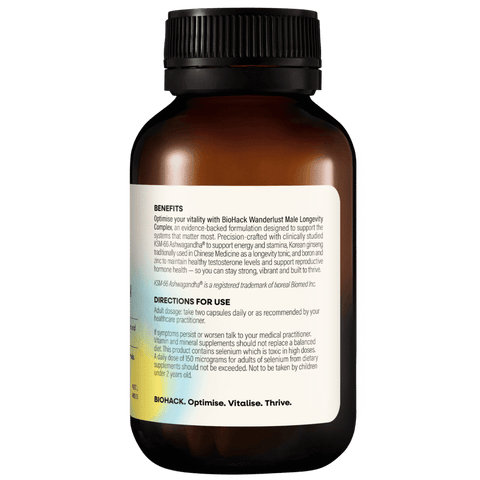 BioHack Wanderlust Male Longevity Complex (60 Caps)