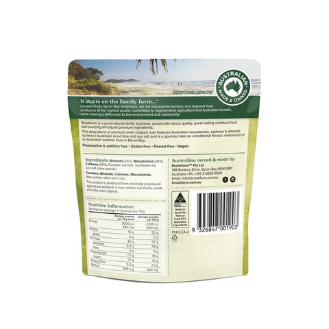 Brookfarm Roasted Nuts Australian Lime & Sea Salt 75g