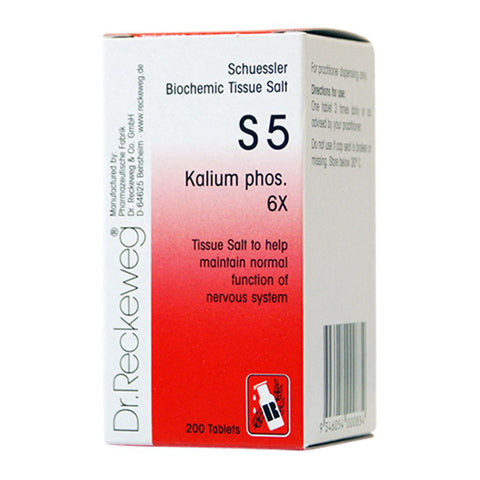 Dr. Reckeweg Schuessler BioChemic Tissue Salt S5 (Kalium phos. 6X) 200t