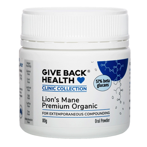 Give Back Health Lion's Mane Premium Organic (80g Powder)