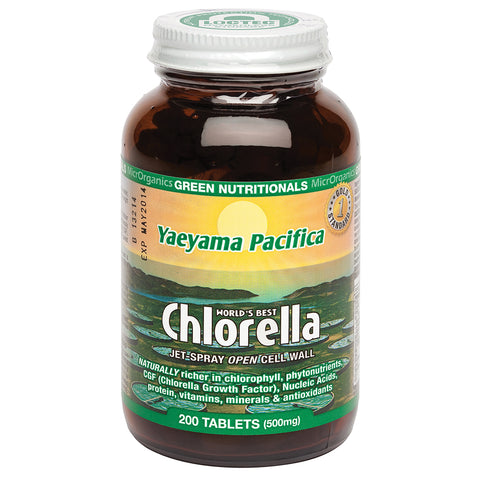 Green Nutritionals Yaeyama Pacifica Chlorella (200 Tabs)