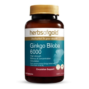 Herbs of Gold Ginkgo Biloba 6000 (60 caps)