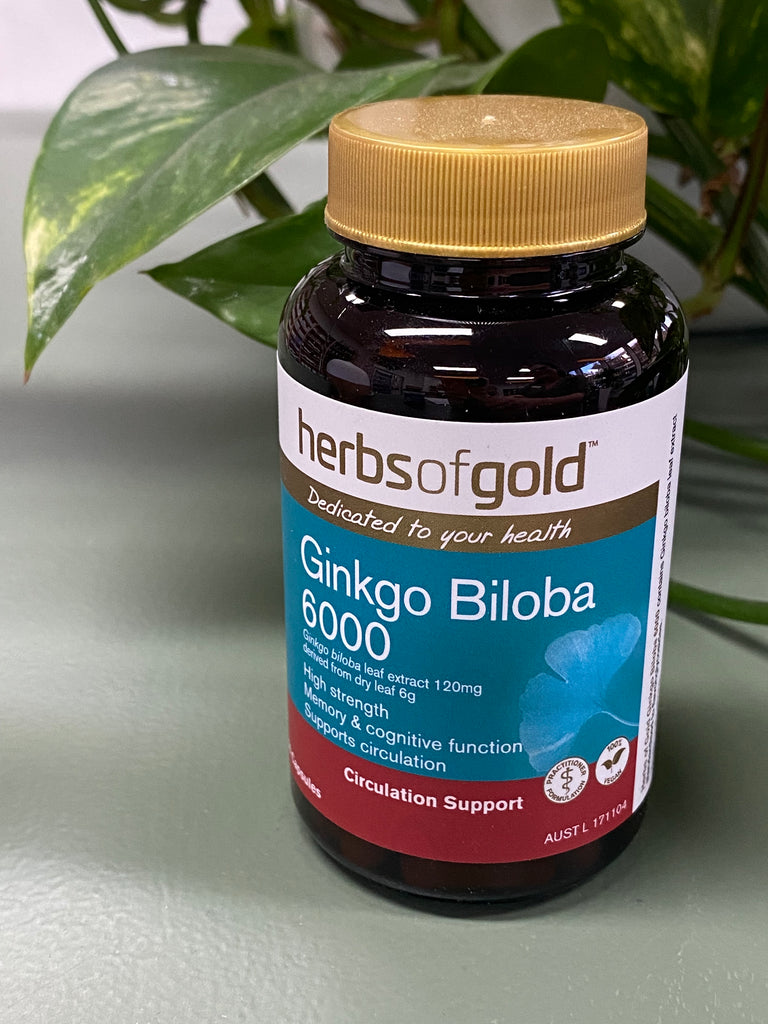 Herbs of Gold Ginkgo Biloba 6000 (60 caps)