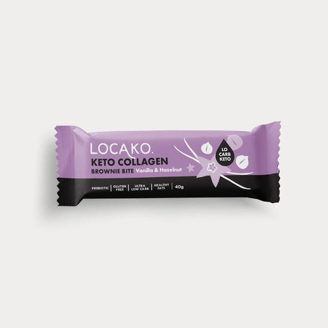 Locako Vanilla & Hazelnut Keto Collagen Brownie Bite 40g