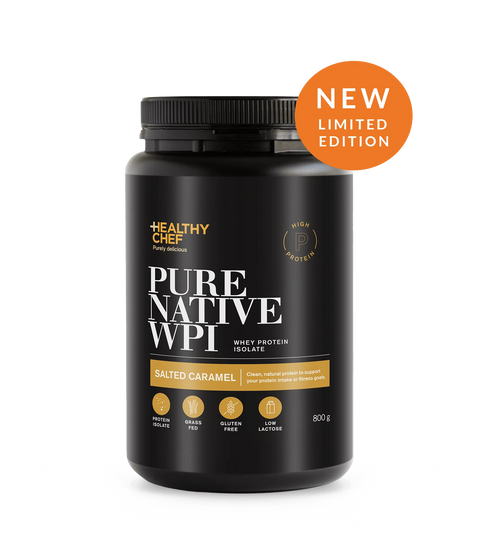 The Healthy Chef WPI (whey protein isolate) (800g) (Vanilla, Natural, Caramel or Chocolate)