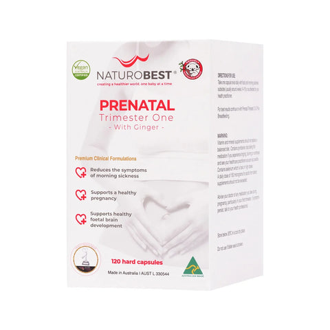 NaturoBest Prenatal Trimester One with Ginger (60 and 120 Caps)