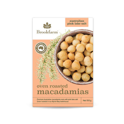 Brookfarm Oven Roasted Macadamias with Pink Lake Salt 100g