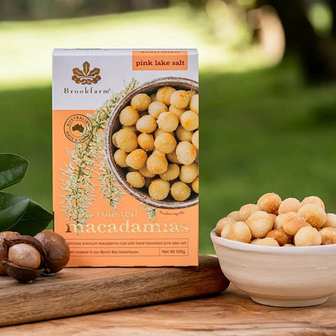 Brookfarm Oven Roasted Macadamias with Pink Lake Salt 100g