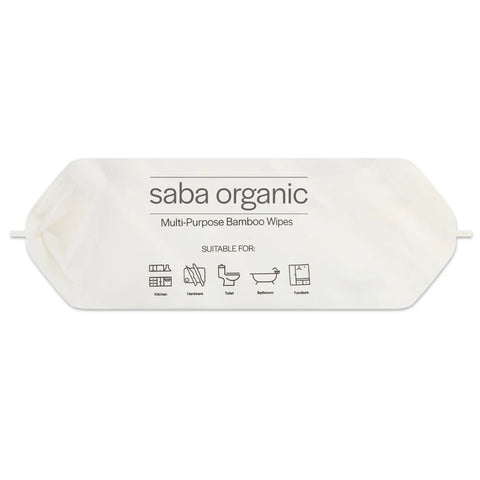 Saba Organic Multi-Purpose Wipe (120 pack) Lemon Blast