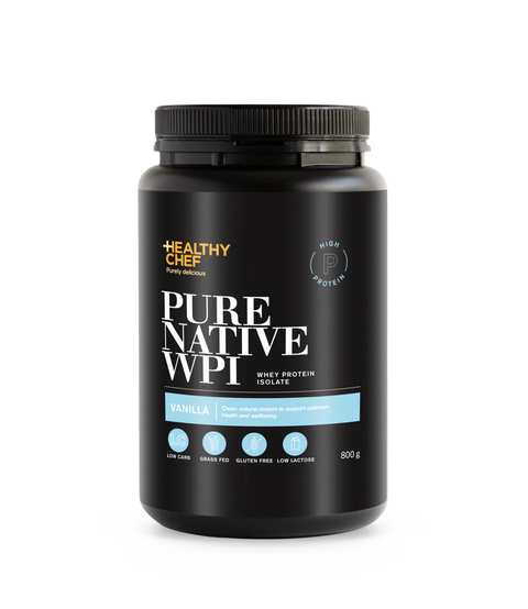 The Healthy Chef WPI (whey protein isolate) (800g) (Vanilla, Natural or Chocolate)