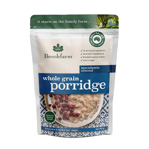 Brookfarm Whole Grain Porridge 450g Macadamia Almond