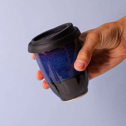 Pottery for the Planet Ceramic Travel Mug with Silicon Lid