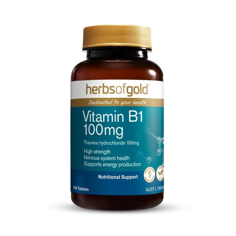 Herbs of Gold Vitamin B1 100mg (100 Tabs)