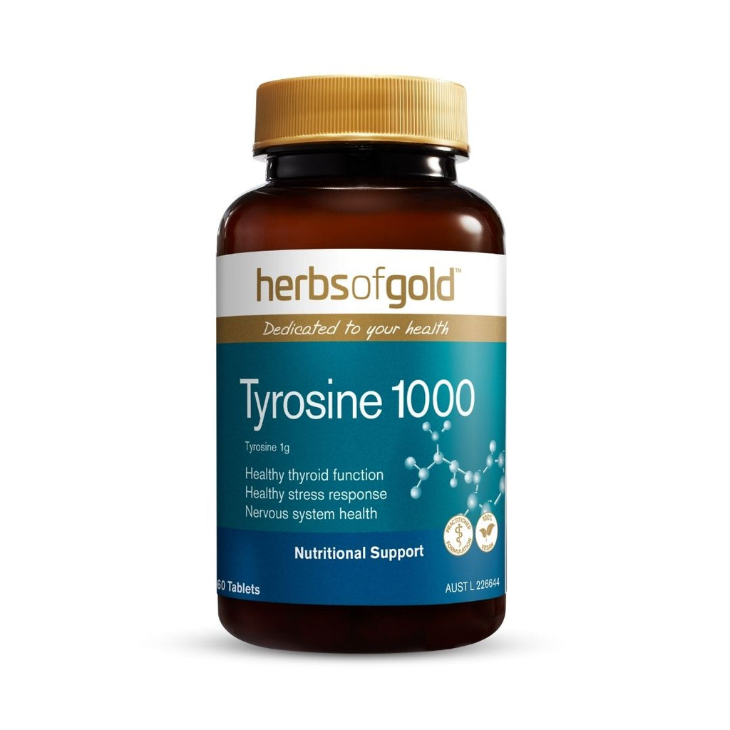 Herbs of Gold Tyrosine 1000 (60 Tabs)