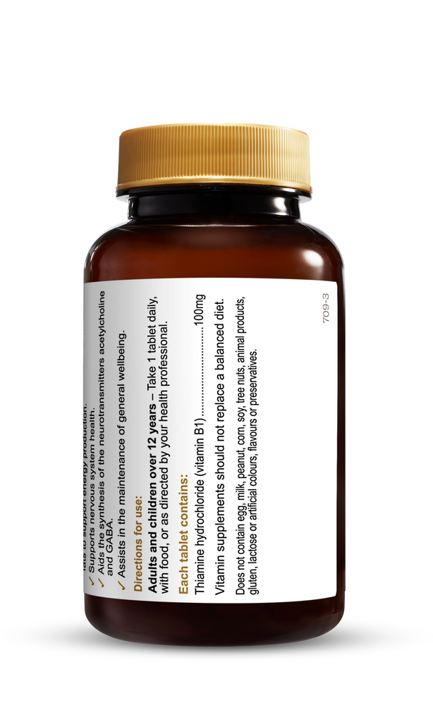Herbs of Gold Vitamin B1 100mg (100 Tabs)