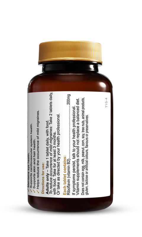 Herbs of Gold Vitamin B2 200mg (60 Tabs)