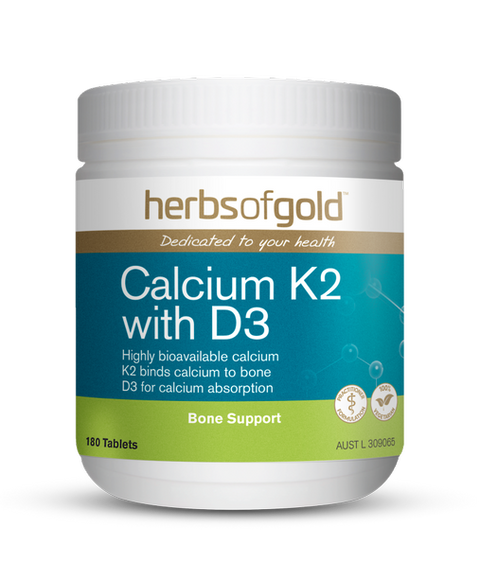 Herbs of Gold Calcium K2 & D3 (90 Tabs)